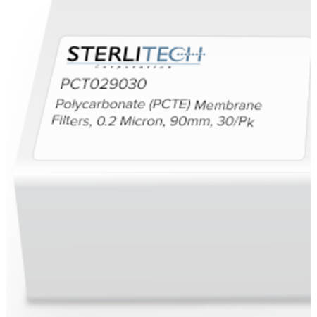 STERLITECH Polycarbonate (PCTE) Membrane Filters, 0.2 Micron, 90mm, PK30 PCT029030